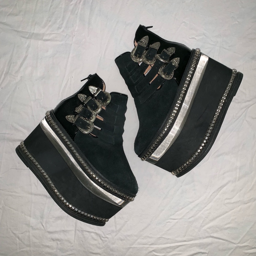 Jeffrey Campbell Cowboy Suede Platform Boots